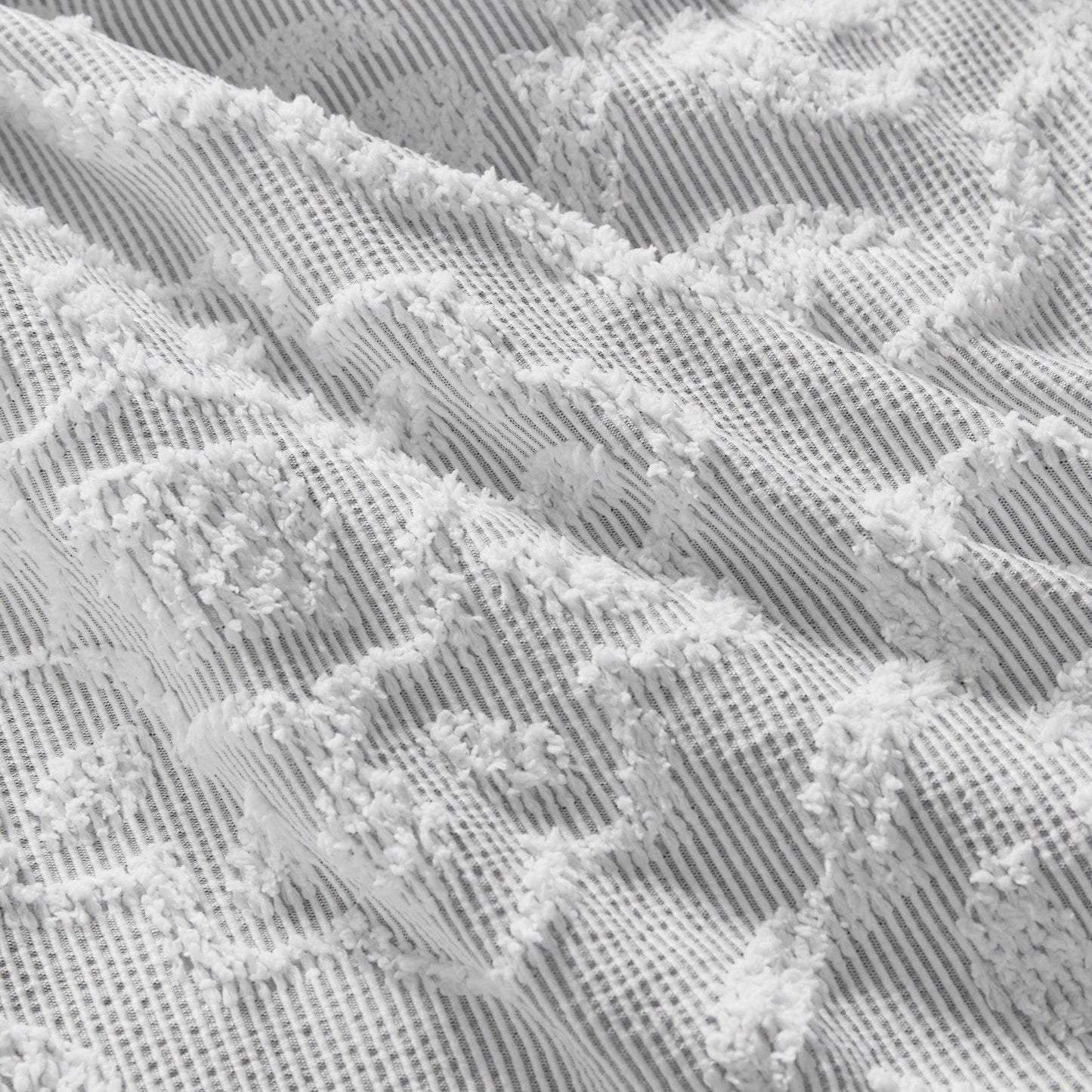 Tufted Woven Duvet Cover Set