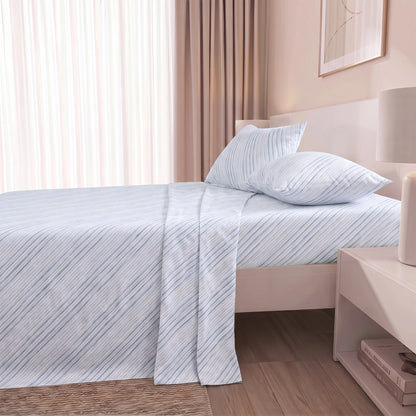 Cotton Flannel Sheet Set, 100% Cotton Bed Sheets Set with Deep Pocket