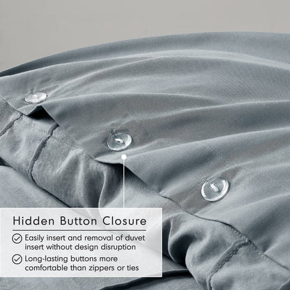 Soft Washed Pleated Duvet Cover Set