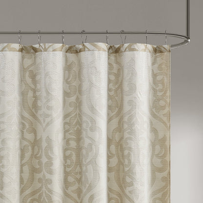 Jacquard Traditional Polyester Fabric Shower Curtain