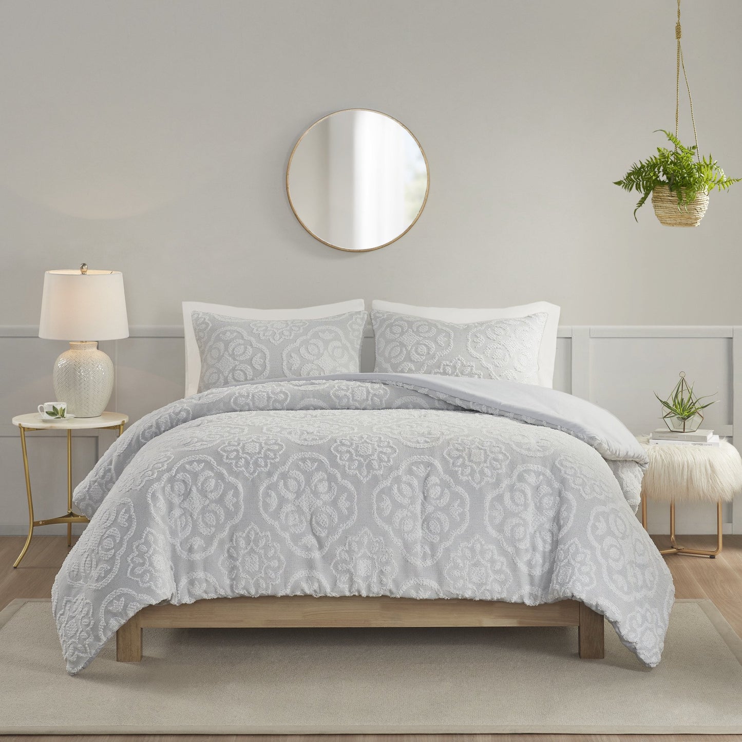Tufted Woven Duvet Cover Set