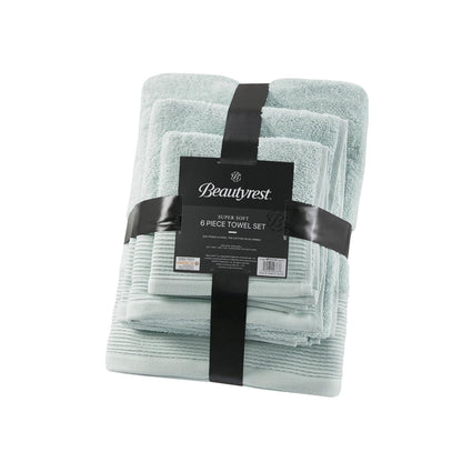 6-Piece Modern Cotton and Tencel Lyocel Towel Set