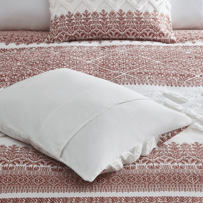 Cotton Duvet Cover Set with Chenille Tufting