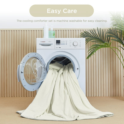 Cooling Comforter, Cooling Blanket for Hot Sleepers, Silky Smooth Summer Comforter