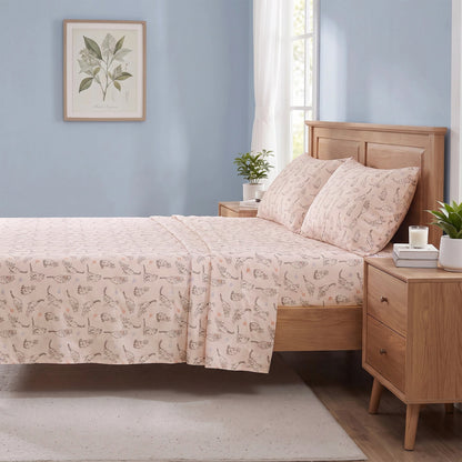 Cotton Flannel Sheet Set, 100% Cotton Bed Sheets Set with Deep Pocket