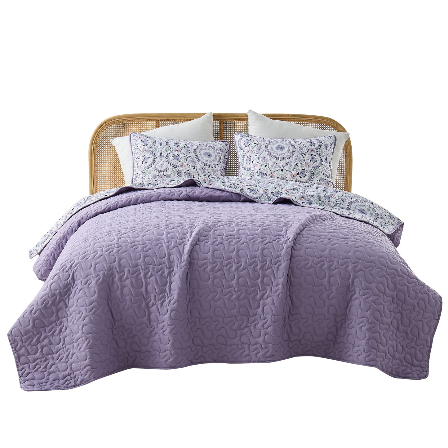 Boho Medallion Reversible Quilt Set with Pillowcase