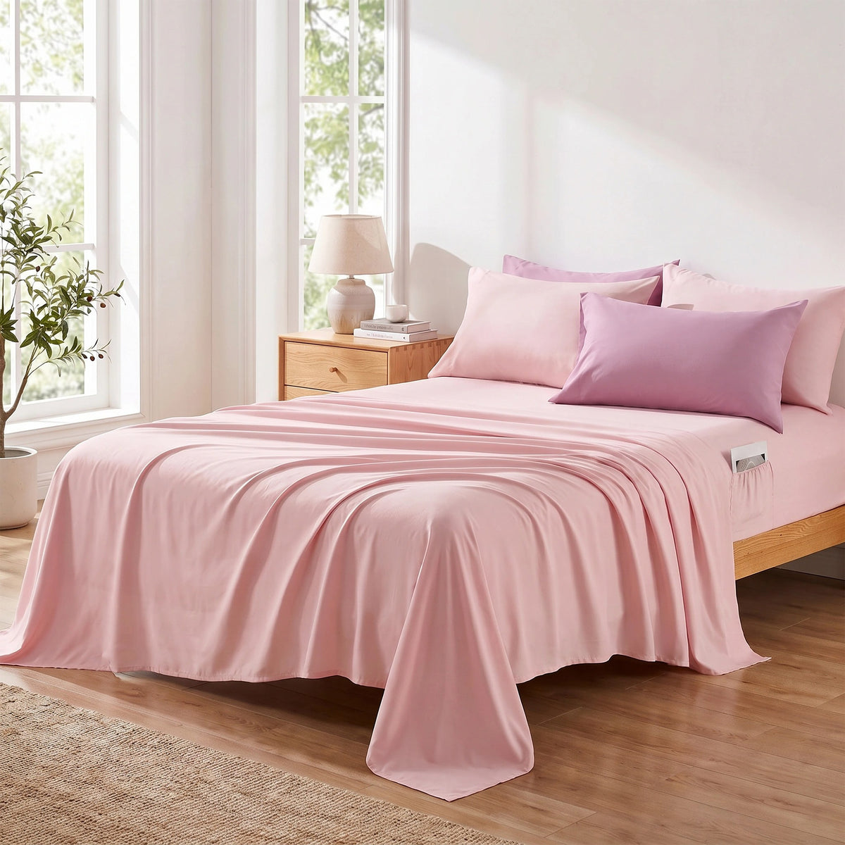 Tatum Reversible Floral Comforter Set with Sheets