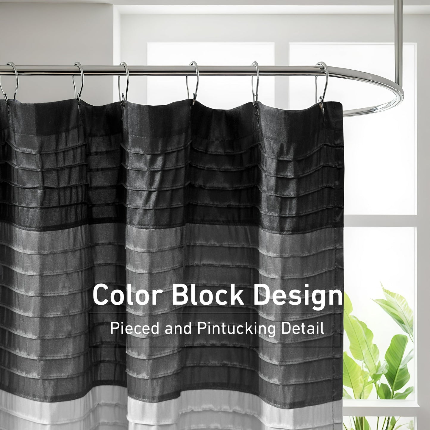 Faux Silk Shower Curtain