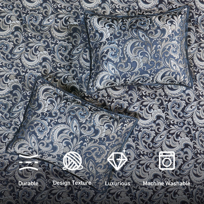 Jacquard Comforter Set with Bedskirt and Decor Pillows