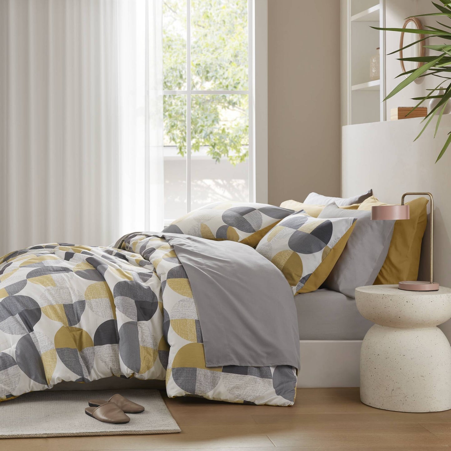 Microfiber Comforter Set, Geometric Print