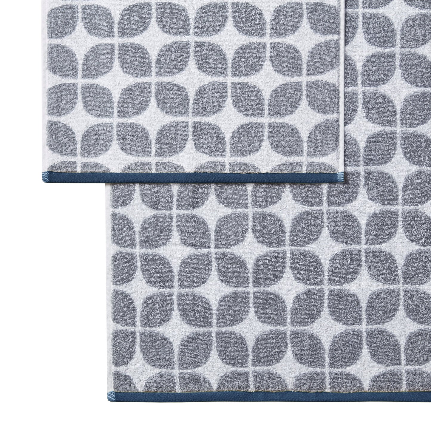 6-Piece Jacquard Geometric Design Bath Towel Set