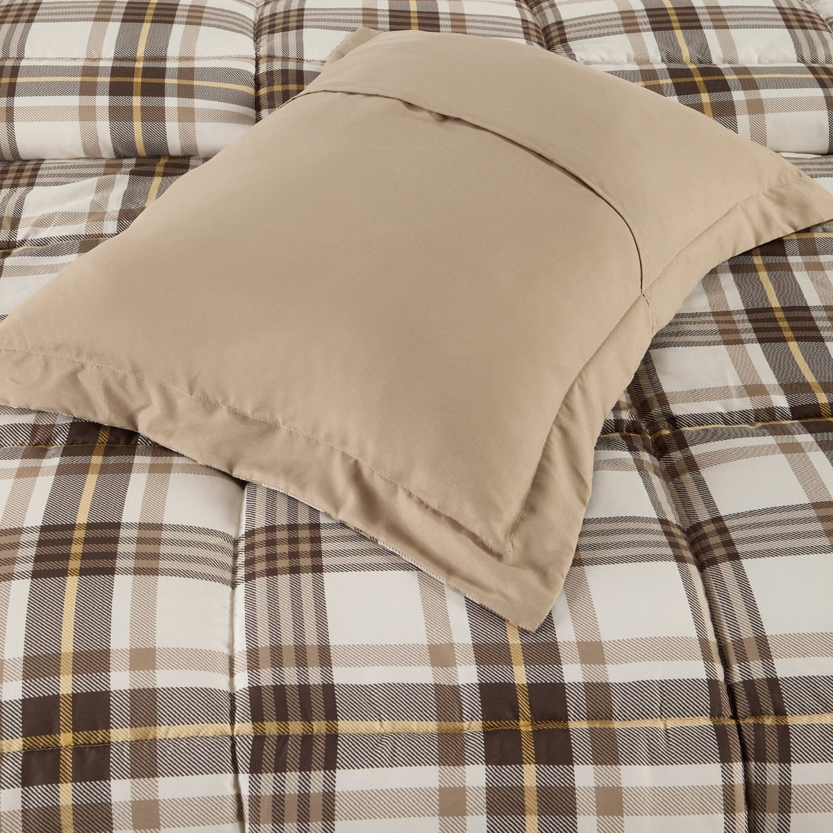 Harrison Plaid Reversible Comforter Bed Set with Pillow Shams