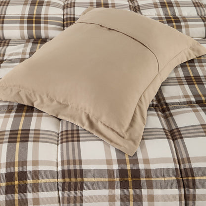 Harrison Plaid Reversible Comforter Bed Set with Pillow Shams