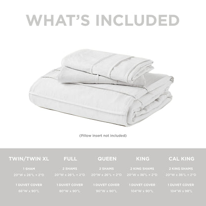 Soft Washed Pleated Duvet Cover Set