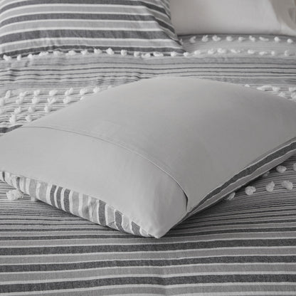 Jacquard Yarn-Dyed Stripes Cotton Duvet Cover Set