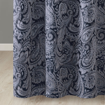 Shower Curtain Traditional Jacquard Bath Curtain with 12 Button Holes