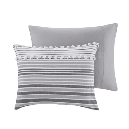 Jacquard Yarn-Dyed Stripes Cotton Duvet Cover Set