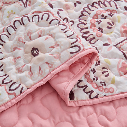 Boho Medallion Reversible Quilt Set with Pillowcase