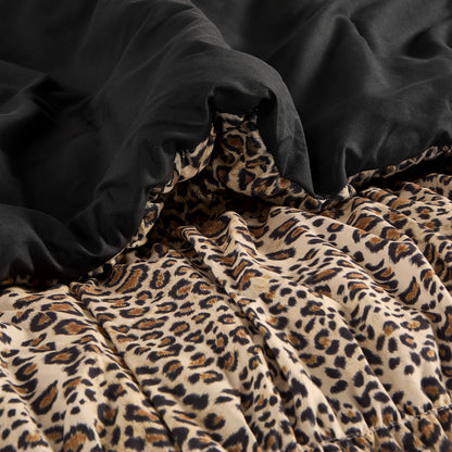 Brown Animal Print Comforter Set, Luxury Bedding Set, Comforter with Decorative Pillow