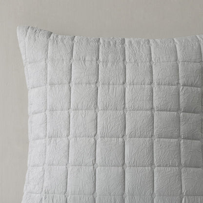 Single Quilted Euro Sham, Grey