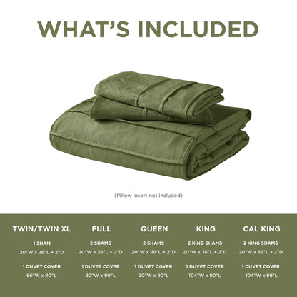 Soft Washed Pleated Duvet Cover Set