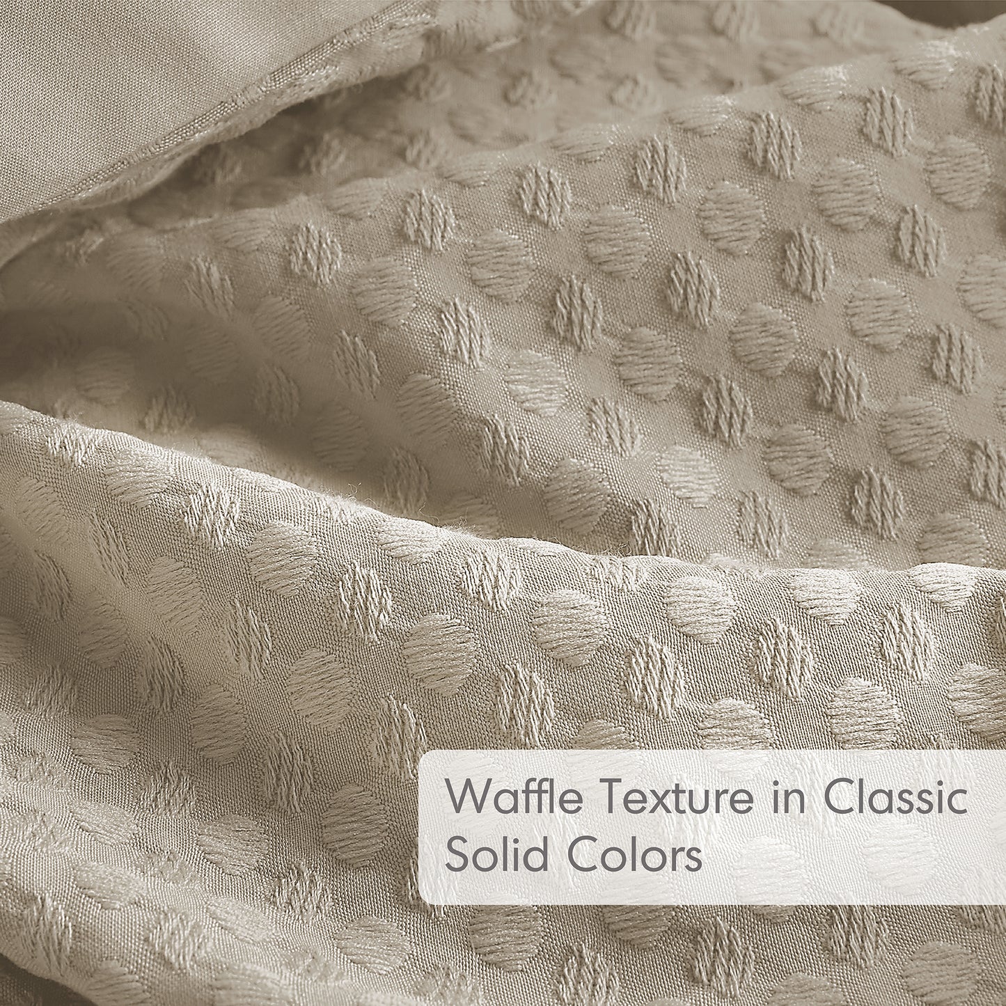 Waffle Weave Textured Duvet Cover Set