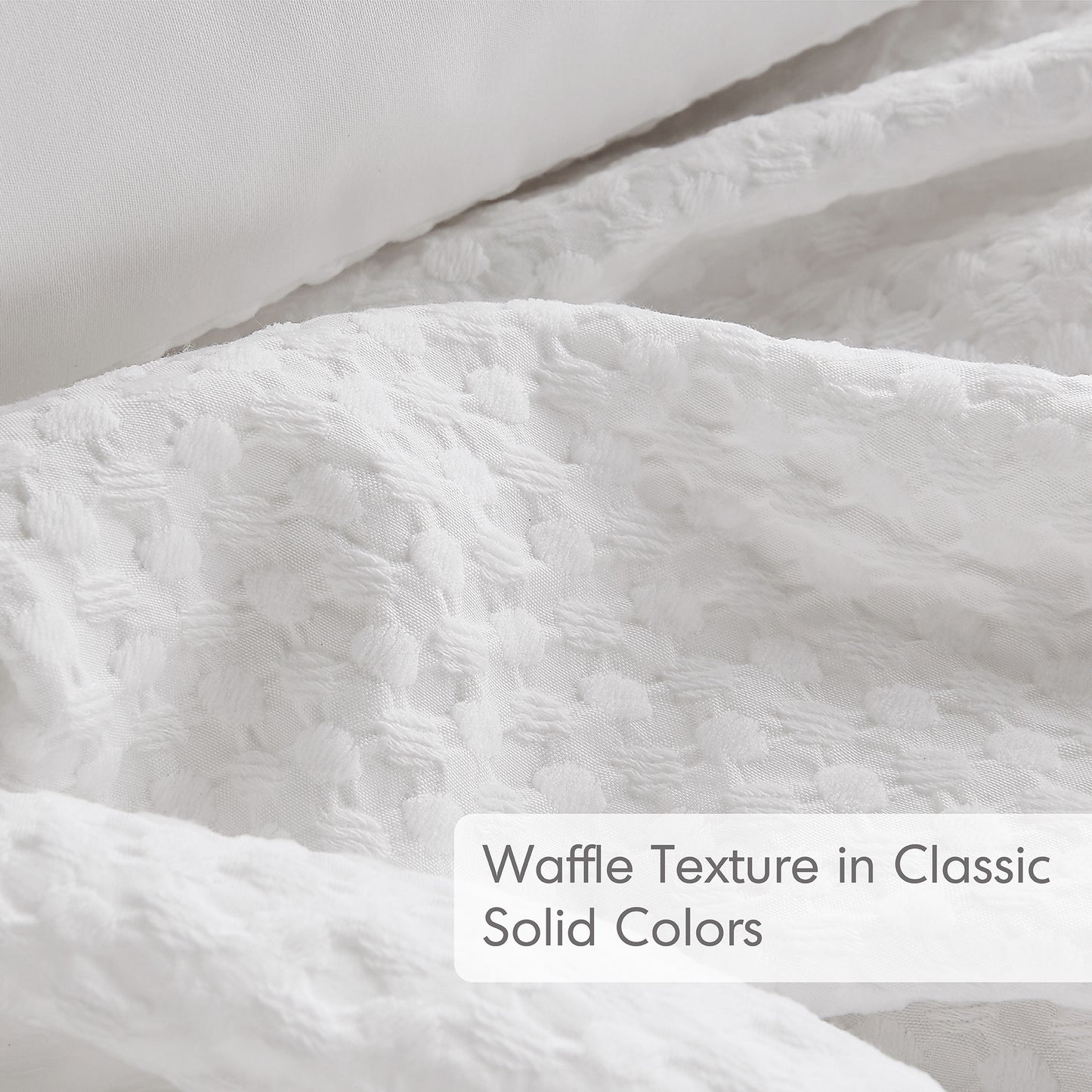 Waffle Weave Textured Duvet Cover Set