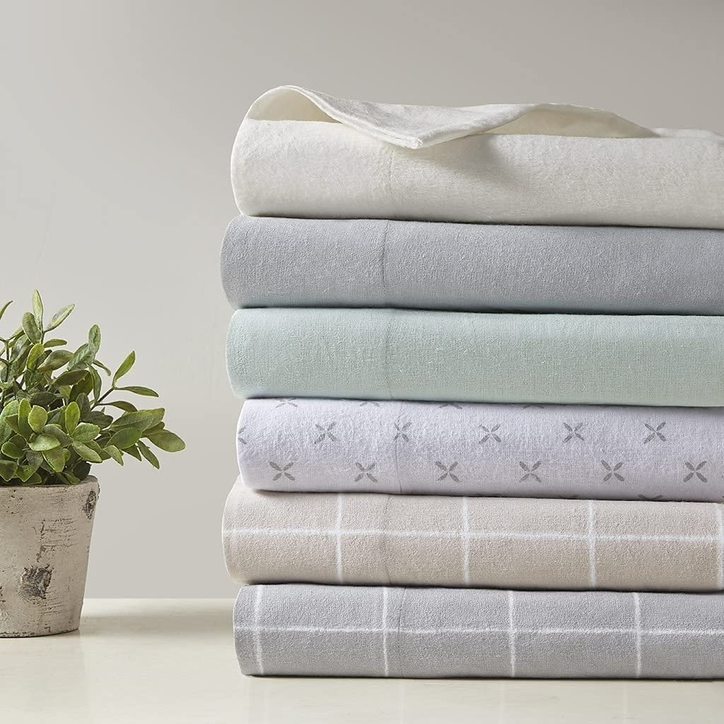 Sheet Set 100% Cotton Flannel Oversized Bed Sheets with Deep Pocket