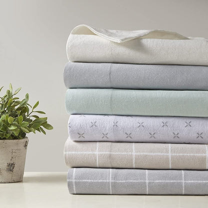 Sheet Set 100% Cotton Flannel Oversized Bed Sheets with Deep Pocket