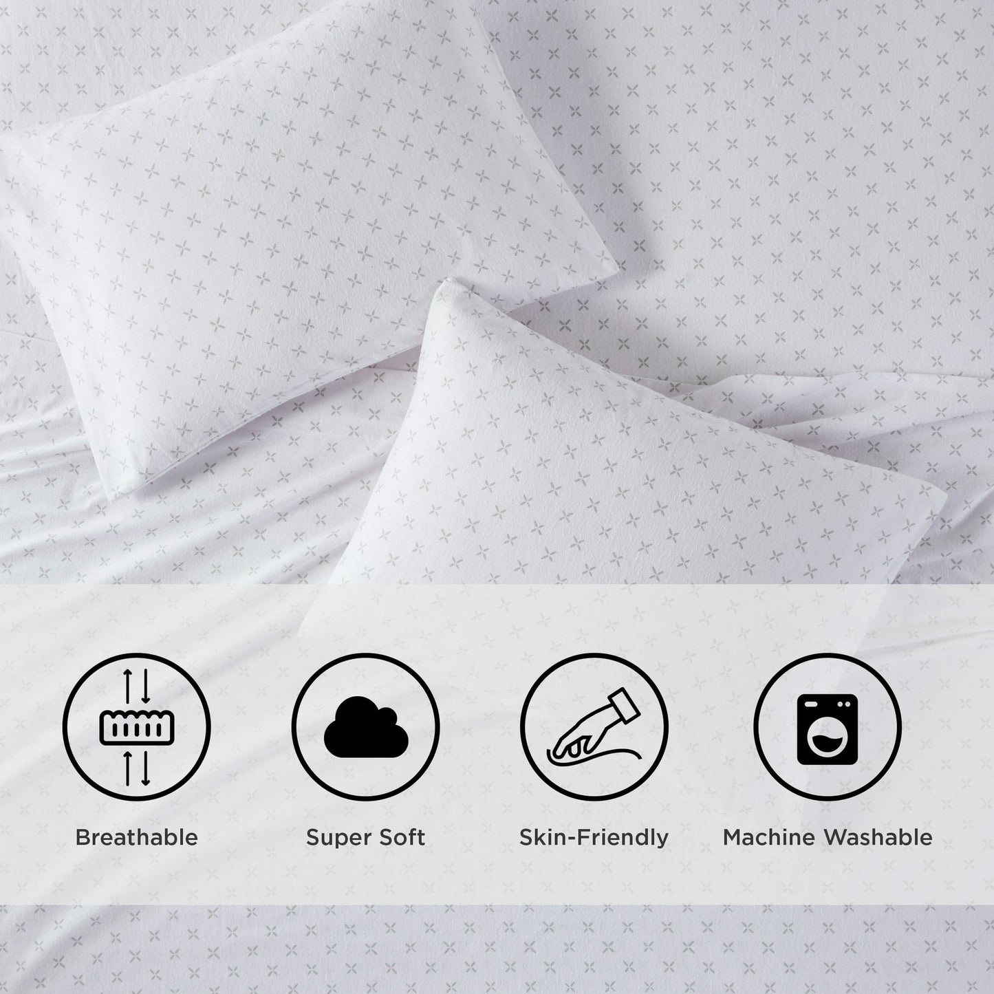 Sheet Set 100% Cotton Flannel Oversized Bed Sheets with Deep Pocket