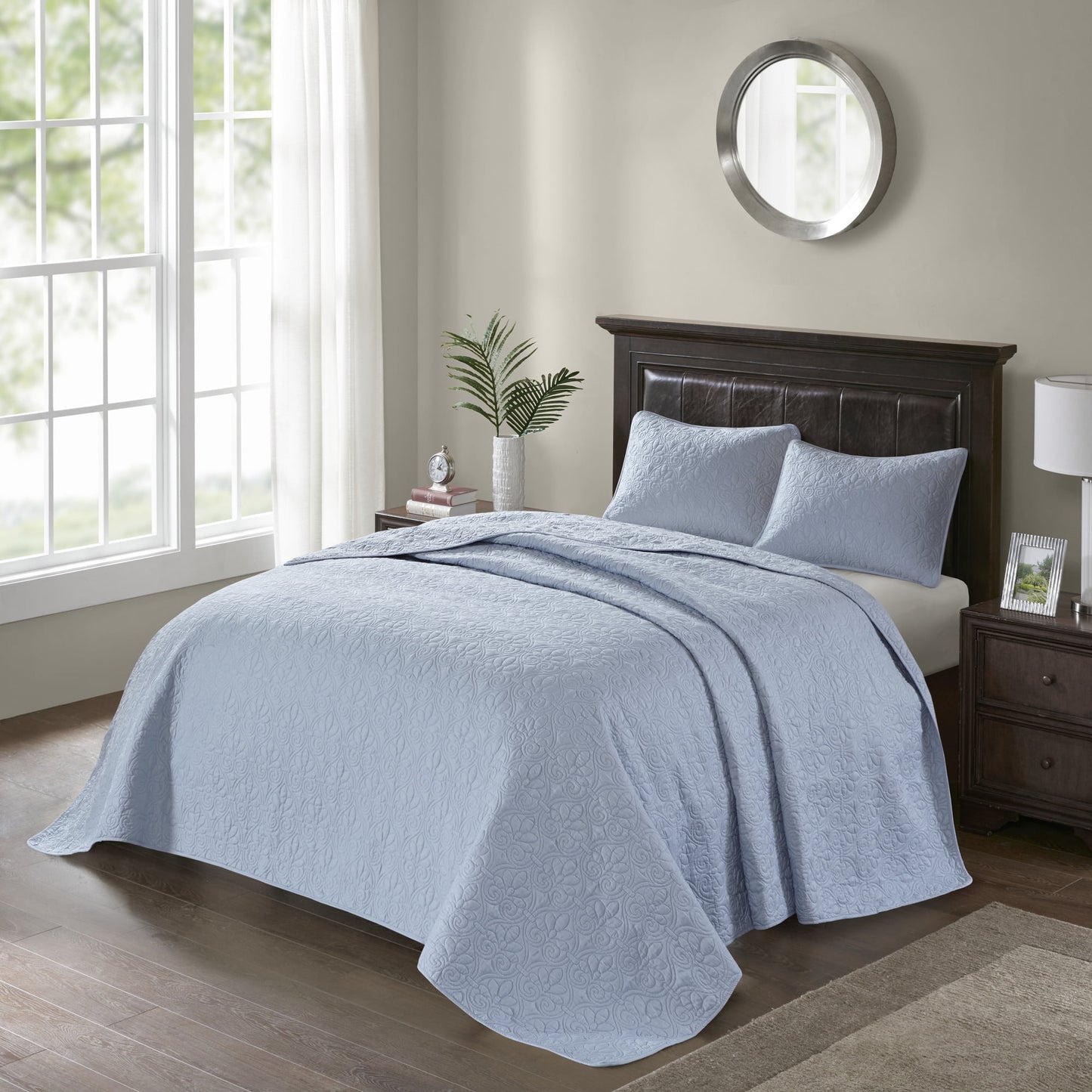 Classic Stitch Bedspread Set Lightweight Reversible Bedding Set