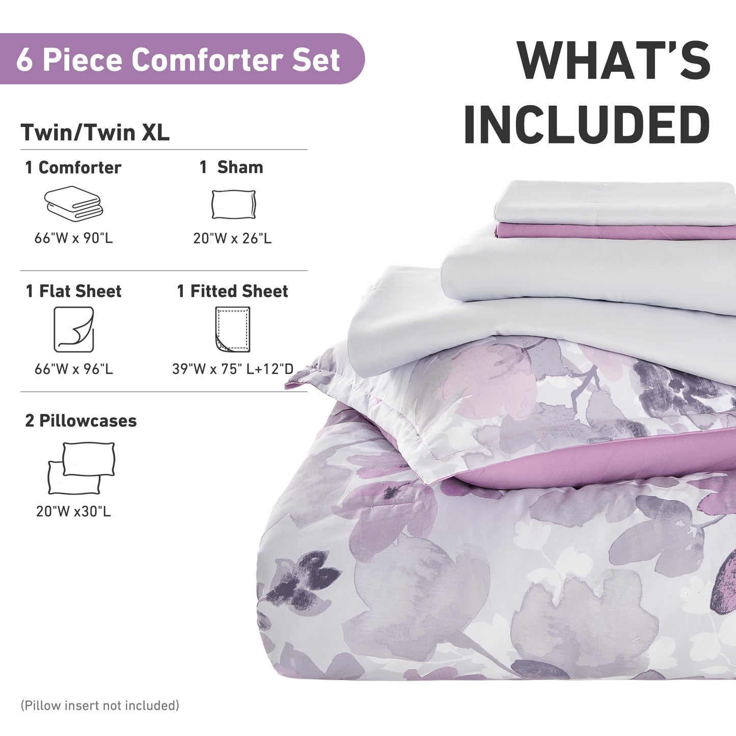 Medallion Pattern Bed in a Bag Bedding Comforter Set with Comforter, Flat Sheets, Fitted Sheets with Side Pockets