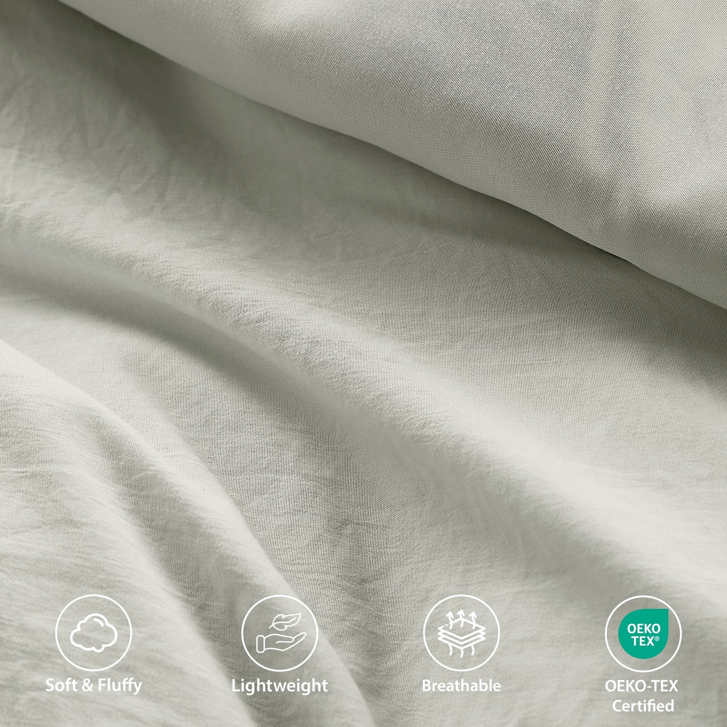 Soft Washed Pleated Comforter Set