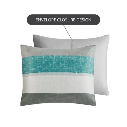 Stripe Comforter Set Bed in a Bag Bedding Set for Dorm Room, Comforter Bed Set with Flat Sheet and Fitted Sheet