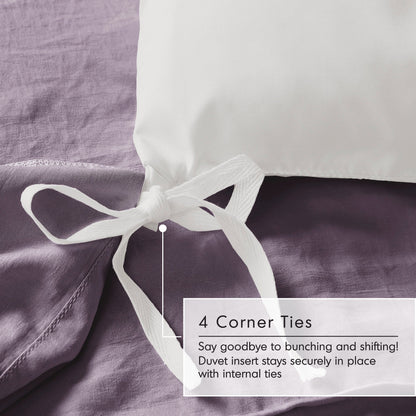 Soft Washed Pleated Duvet Cover Set