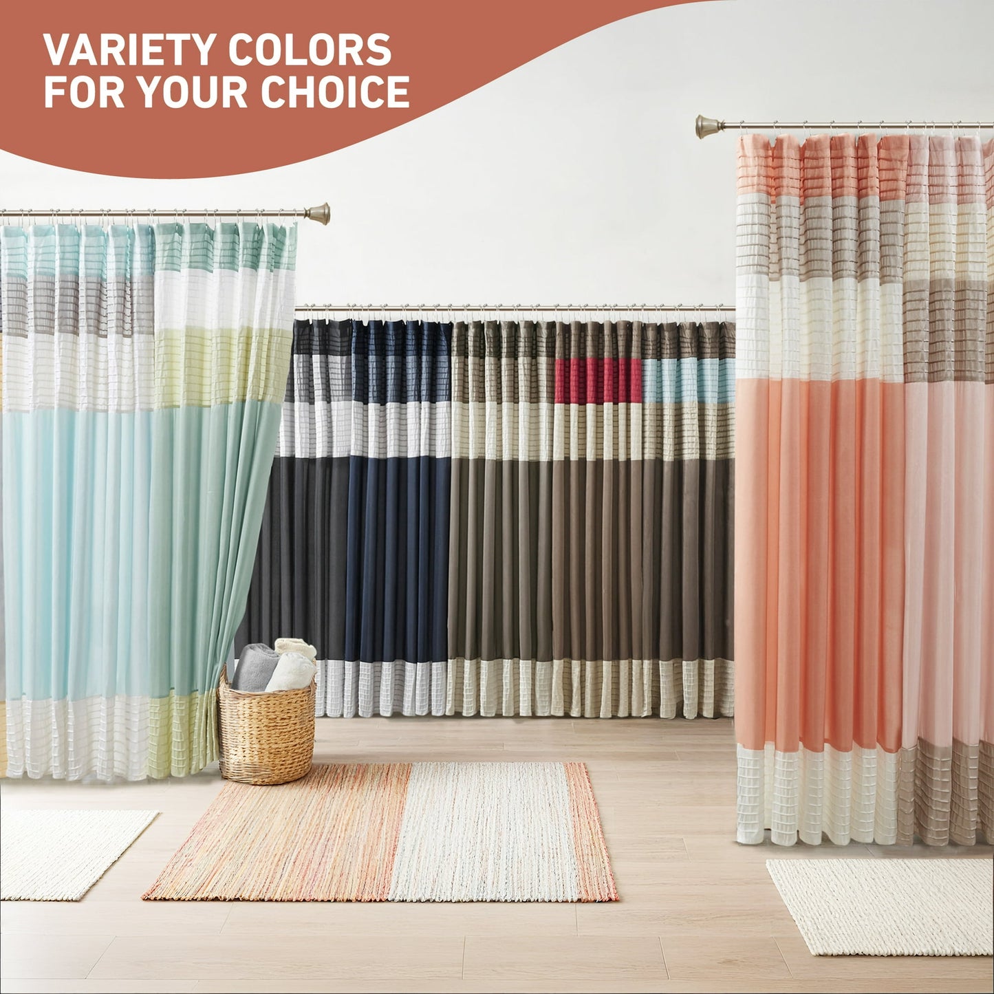 Faux Silk Shower Curtain