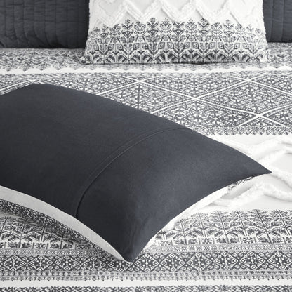 Cotton Duvet Cover Set with Chenille Tufting
