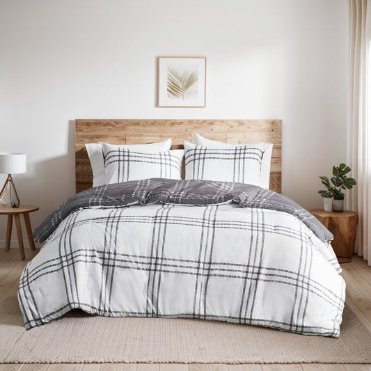 Plaid Reversible Comforter Set