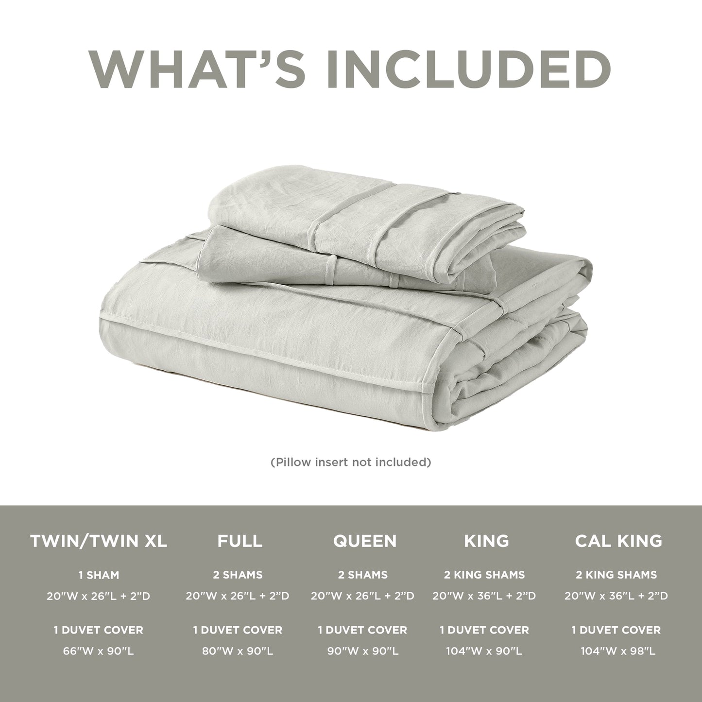 Soft Washed Pleated Duvet Cover Set