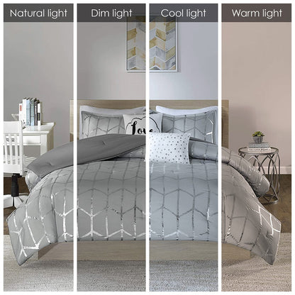 Raina Metallic Printed Comforter Set