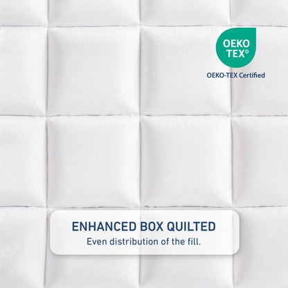 White Quilted Fitted Mattress Pad Cover with Deep Pocket, Waterproof Mattress Protector, Cloud Soft Down Alternative Mattress Cover, Machine Washable