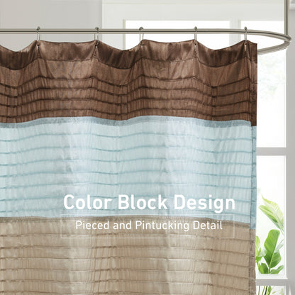 Faux Silk Shower Curtain