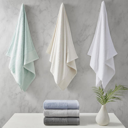 6-Piece Modern Cotton and Tencel Lyocel Towel Set