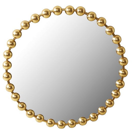 Vintage Beaded Round Wall Mirror