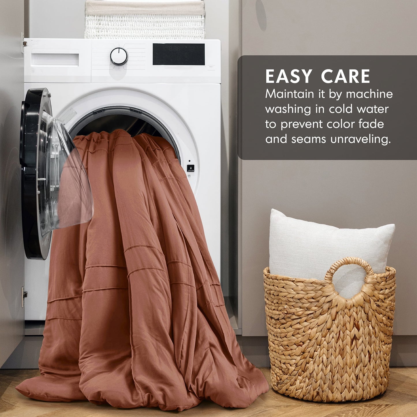 Soft Washed Pleated Comforter Set