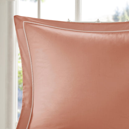Pintuck Faux Silk Comforter Set with Bed Skirt and Decor Pillow