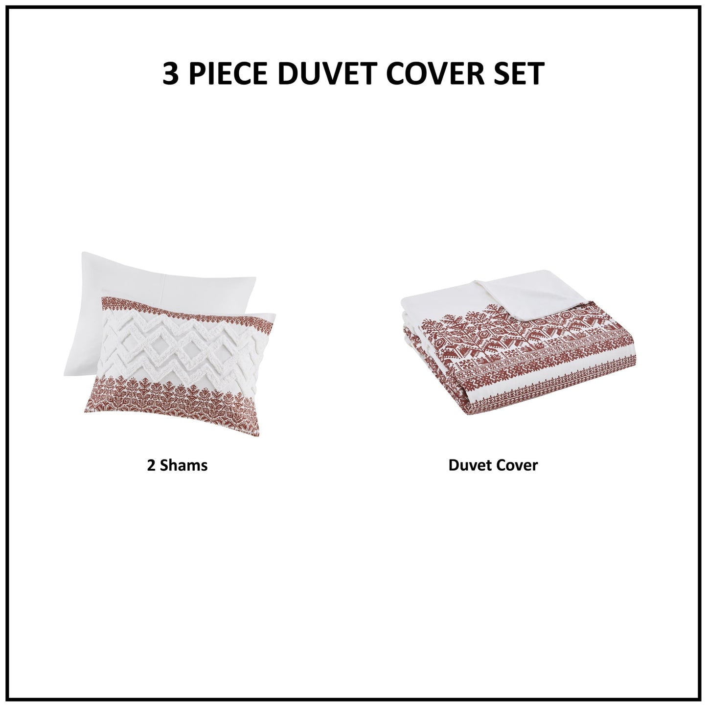 Cotton Duvet Cover Set with Chenille Tufting
