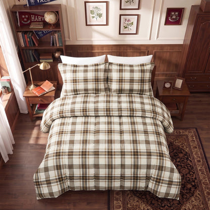 Harrison Plaid Reversible Comforter Bed Set with Pillow Shams