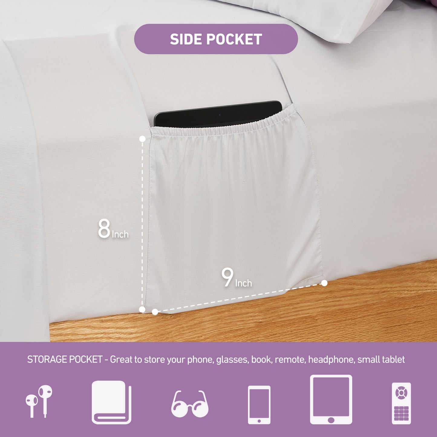 Medallion Pattern Bed in a Bag Bedding Comforter Set with Comforter, Flat Sheets, Fitted Sheets with Side Pockets