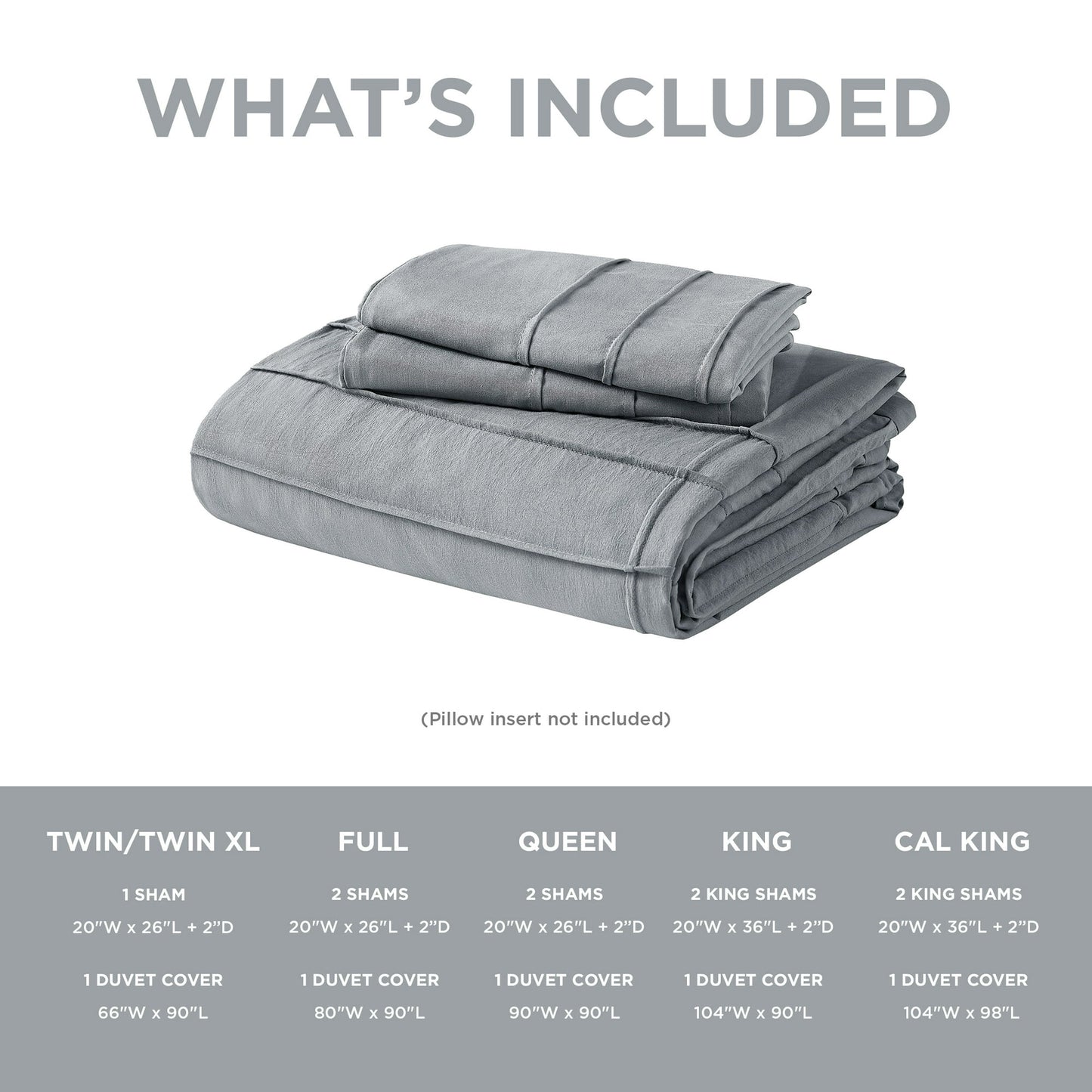 Soft Washed Pleated Duvet Cover Set